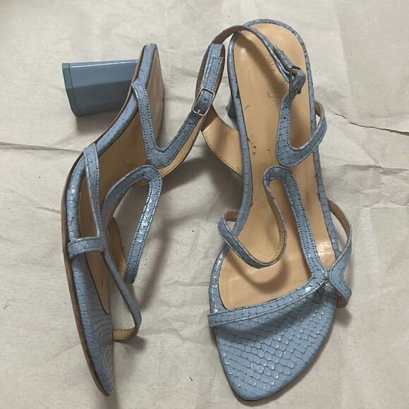 BY FAR BRIGETTE BLUE MID HEEL SANDALS SIZE‎ 9 - Picture 3 of 7